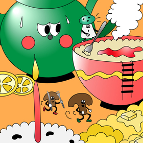 illustrations for cafe menu