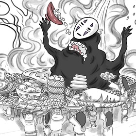 Spirited Away & Ponyo on the Cliff by the Sea