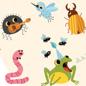 Книжка-гармошка "Оркестр букашек"