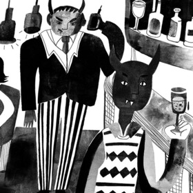 Иллюстрации в технике трафарет