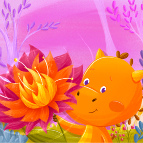 Иллюстрации для книги "Дымок и цветок огненного дыхания"