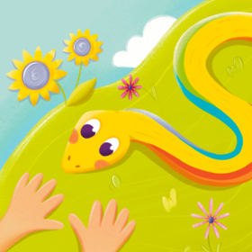 Иллюстрации для детской книги "Радужная змея"