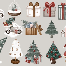 Графическая новогодняя коллекция 
