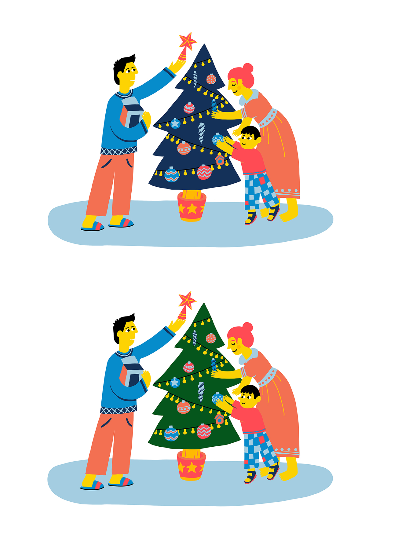 Новогодние иллюстрации Расту по возрасту