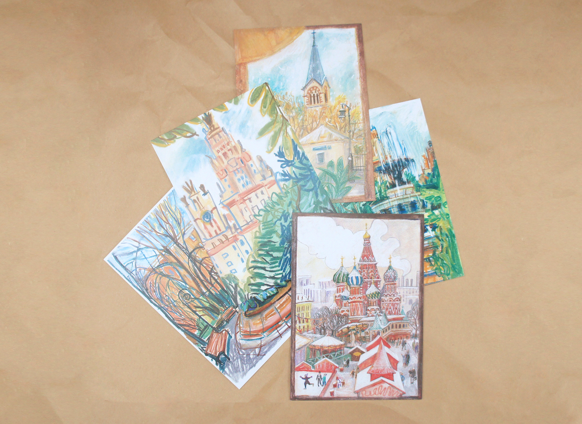 Серия открыток «Московский пленер»