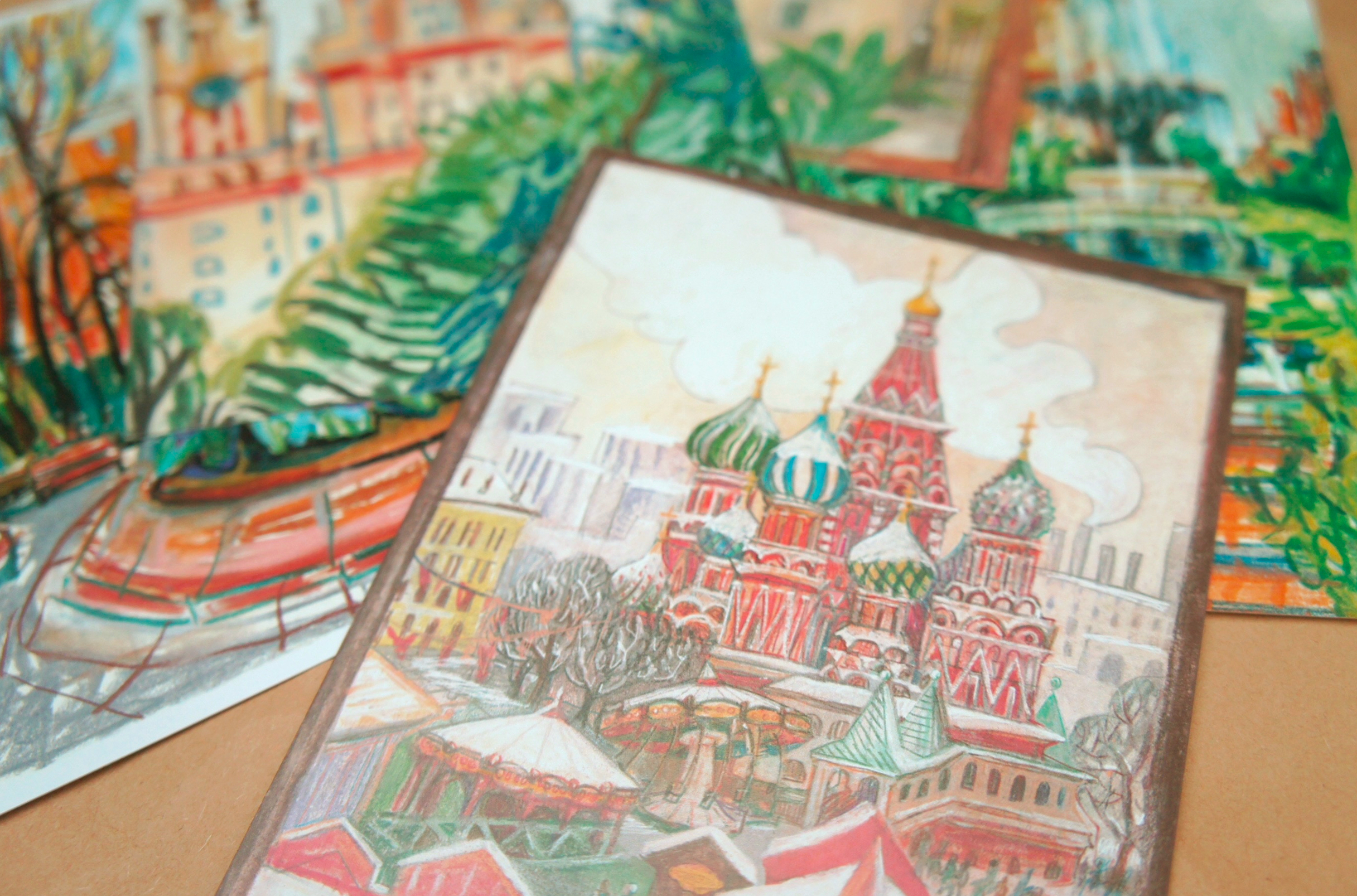 Серия открыток «Московский пленер»