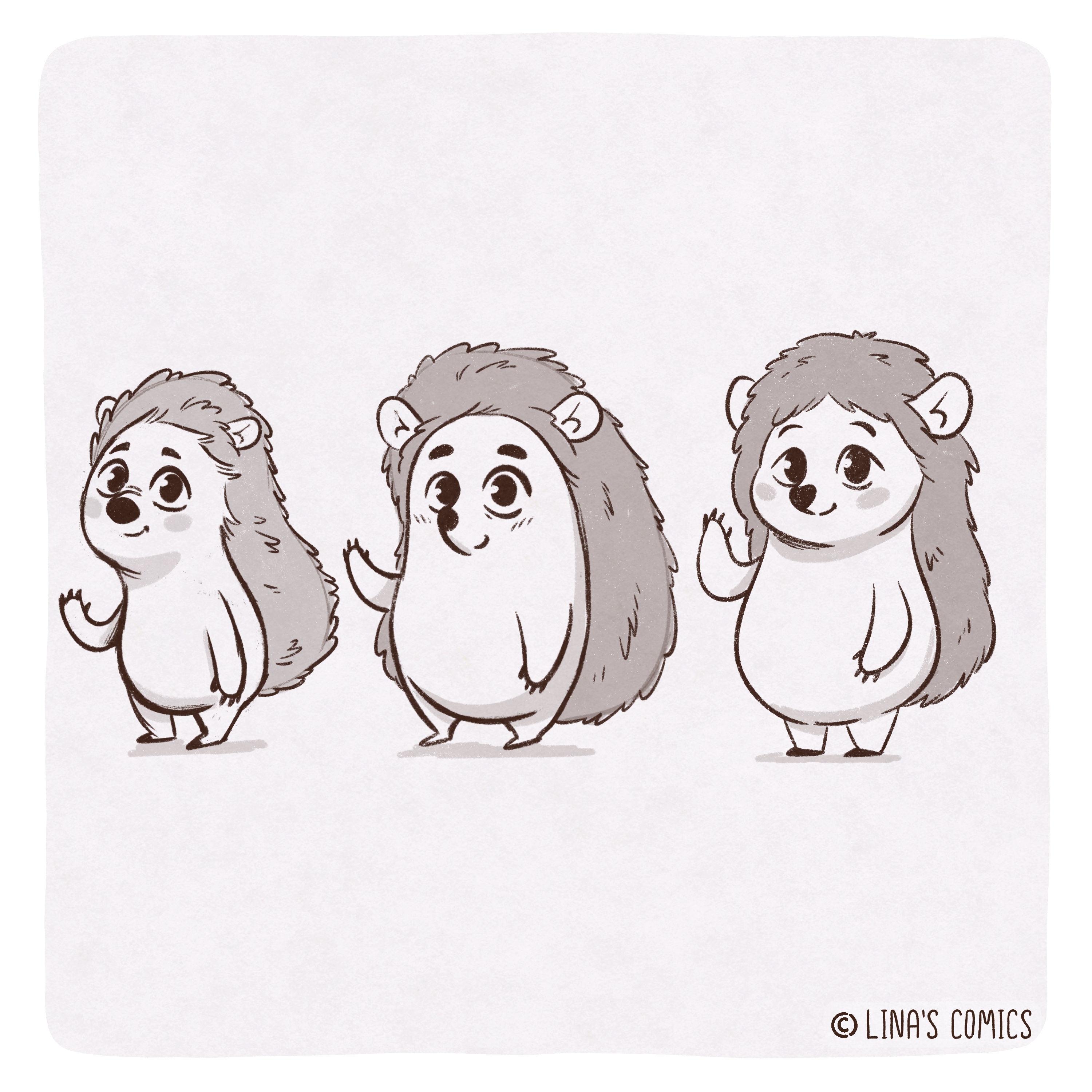 Маскот «Ёжик» для соцсетей