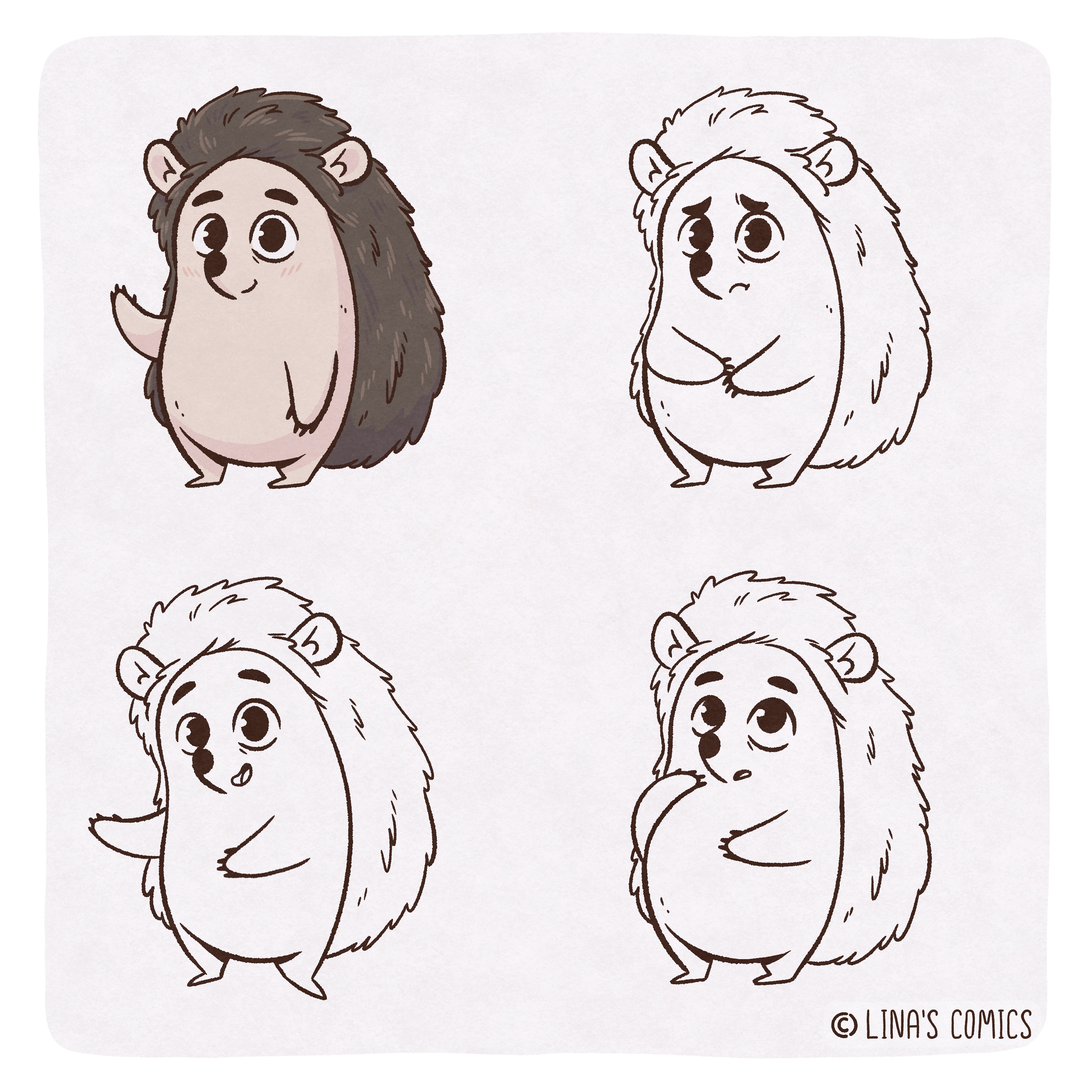 Маскот «Ёжик» для соцсетей