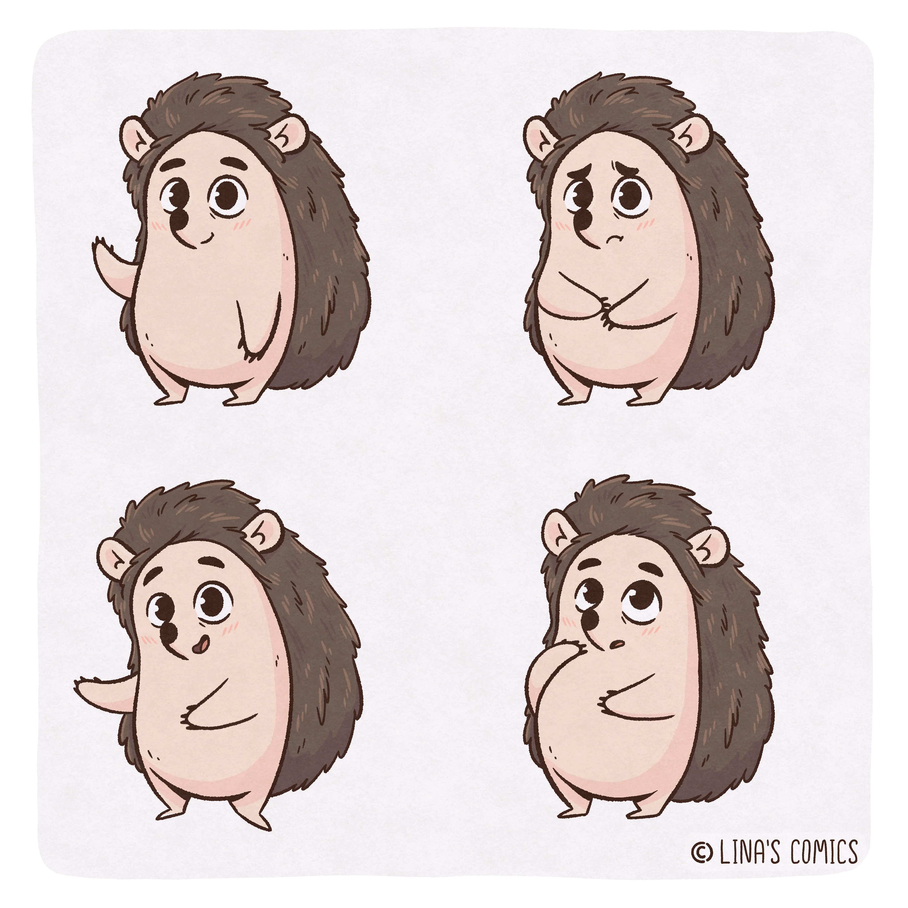 Маскот «Ёжик» для соцсетей