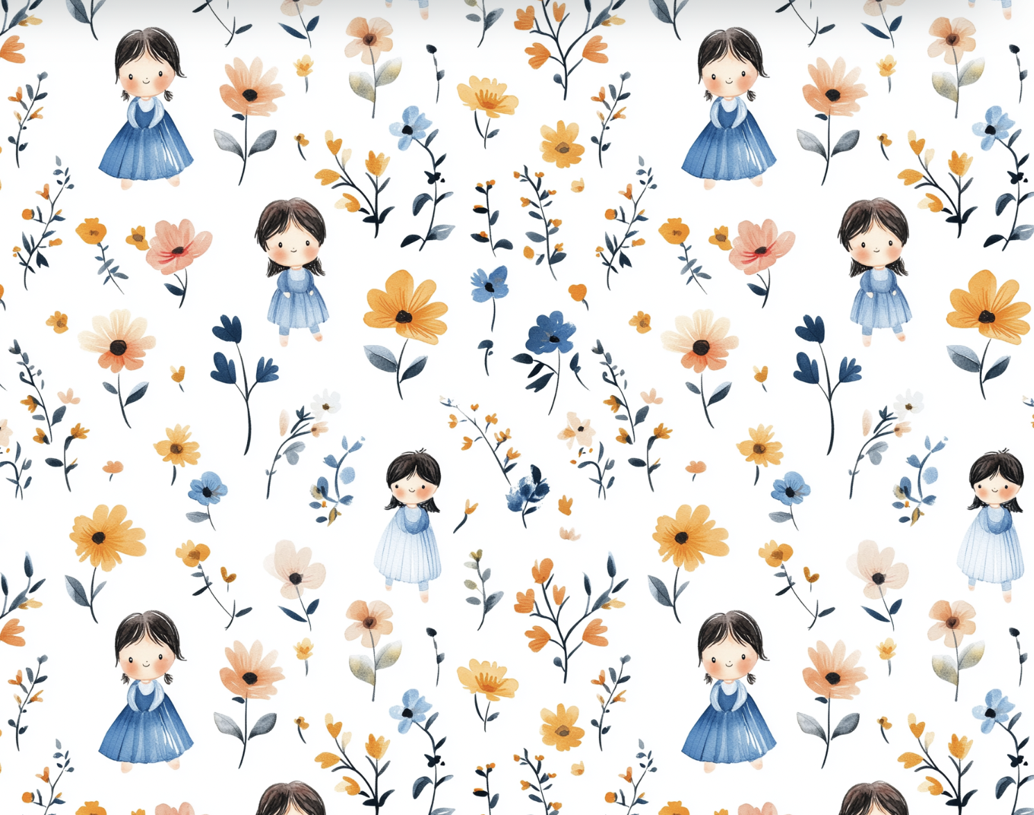 Бесшовный паттерн (принт) Генерация и/или иллюстрация