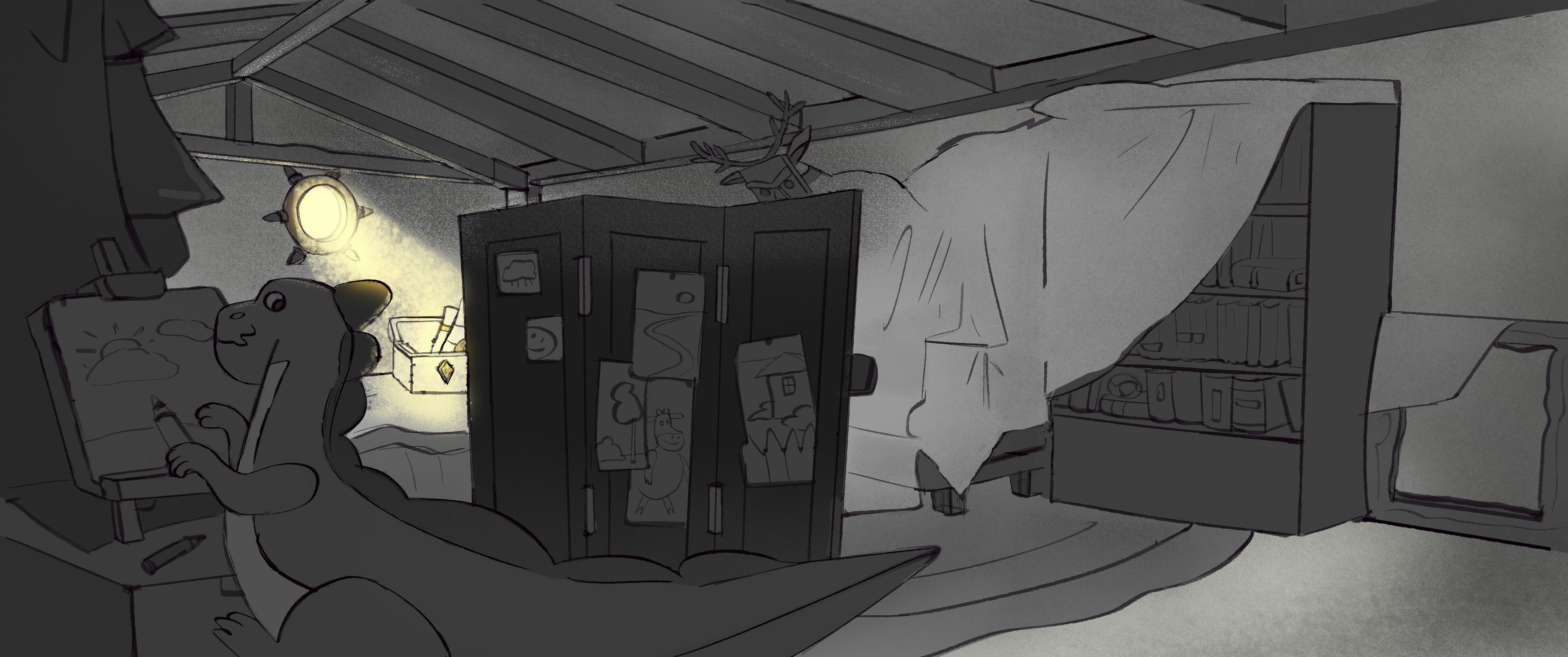 Разработка локации "чердак"