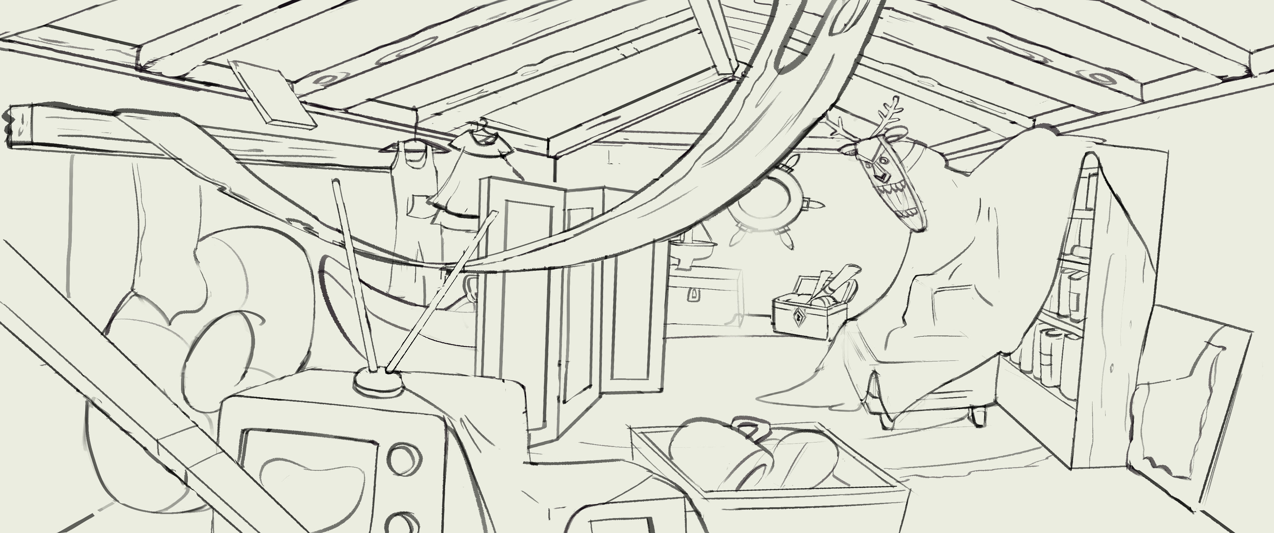 Разработка локации "чердак"