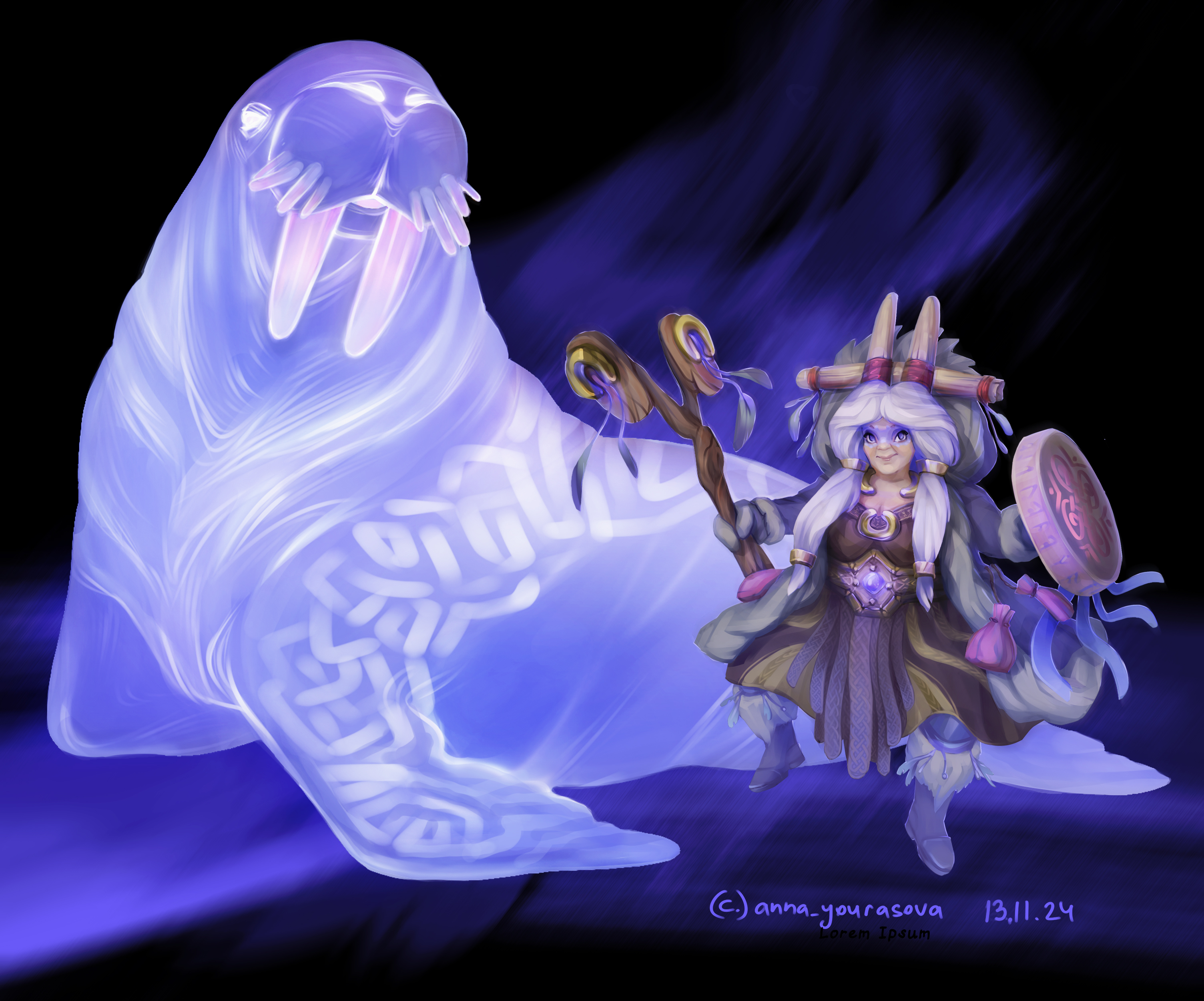 Концепт персонажа Скандинавская шаманка Эйвор