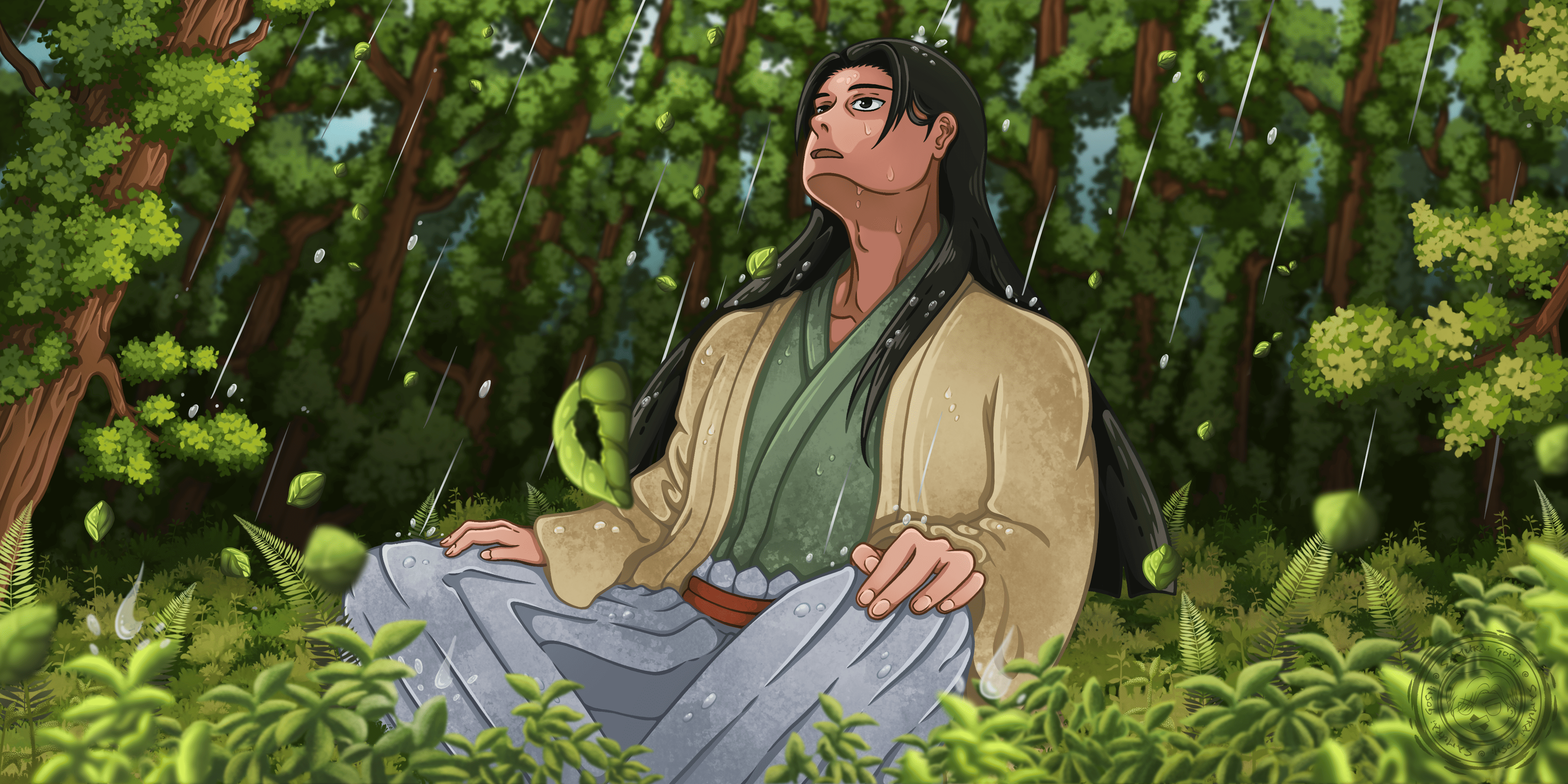 Hashirama fan art from Naruto(Work Process)