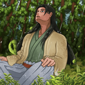 Hashirama fan art from Naruto(Work Process)