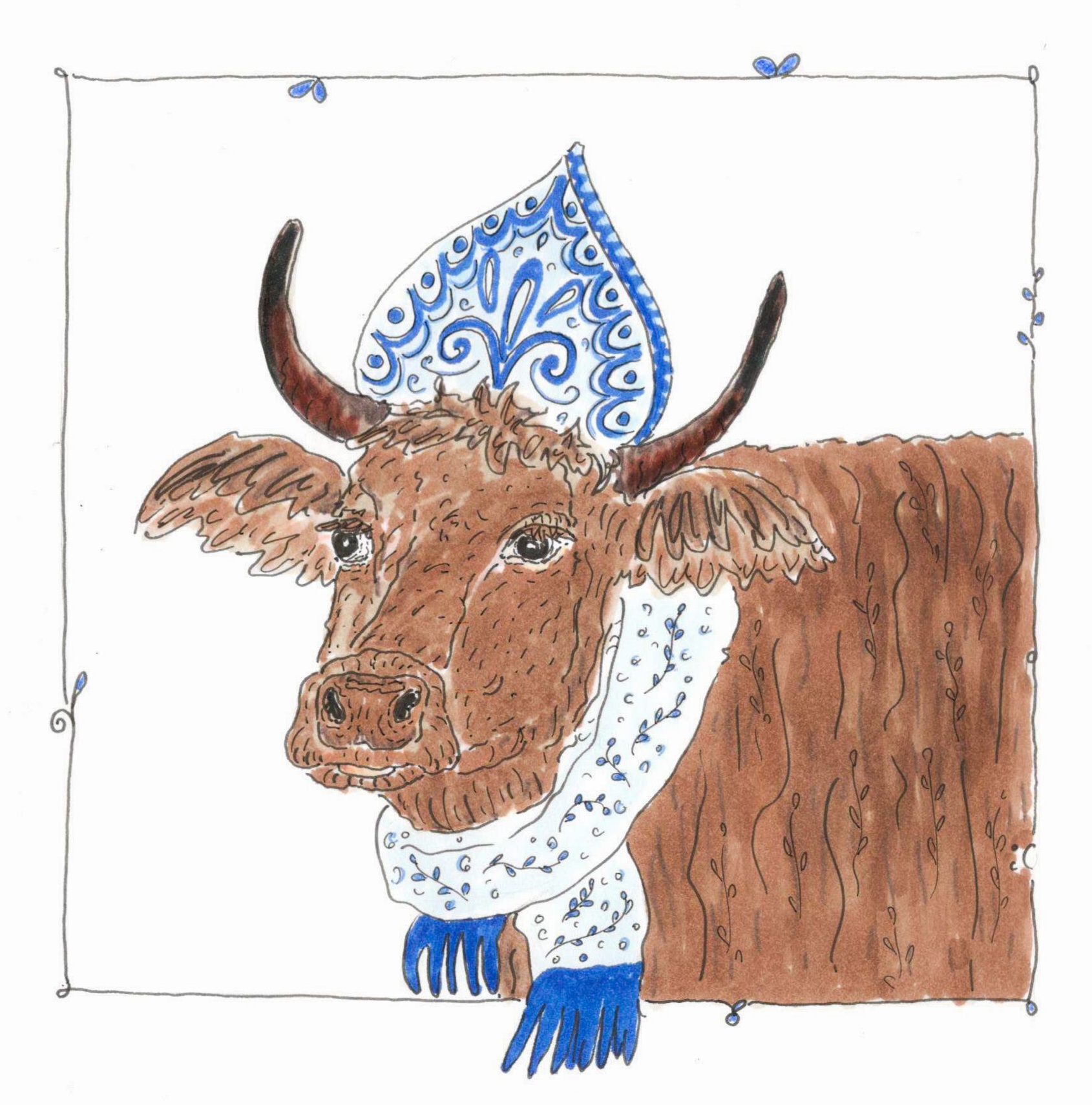 Календарь коровки Зима