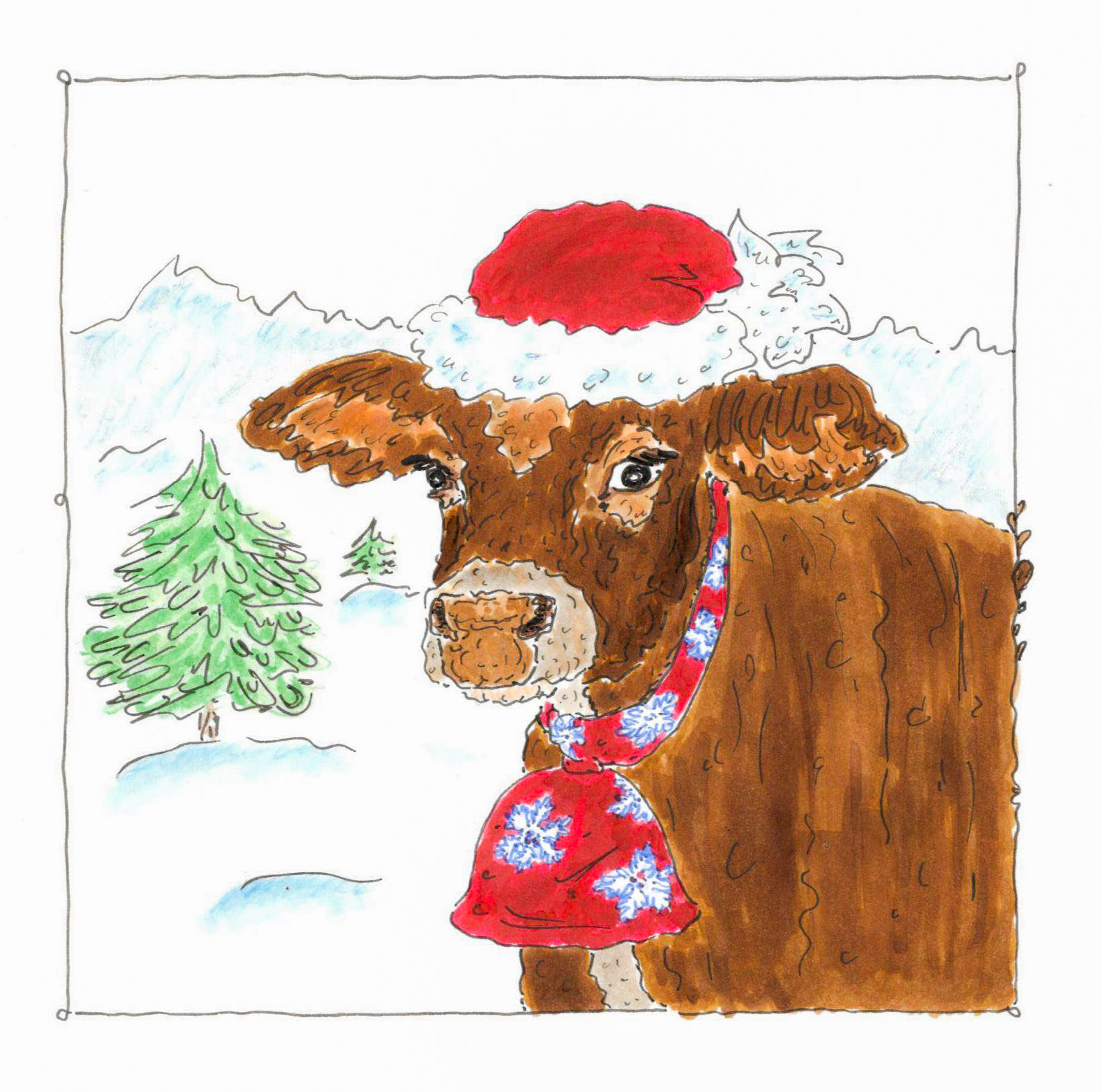 Календарь коровки Зима