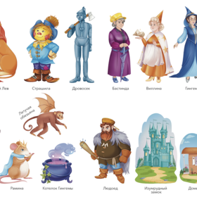 Иллюстрации для игры "Волшебник Изумрудного города"