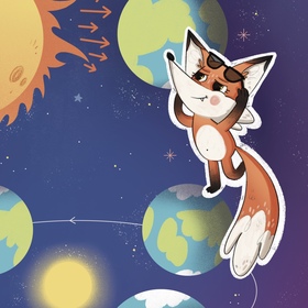 Иллюстрации для энциклопедии «Лисенок Почемучка. Космос» 