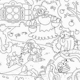 Раскраски для детей по мотивам сказок