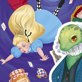 Фигурки и карточки для игры про Алису