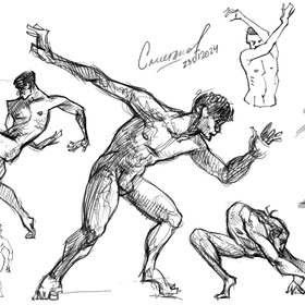 Цифровые зарисовки 3-5 минут