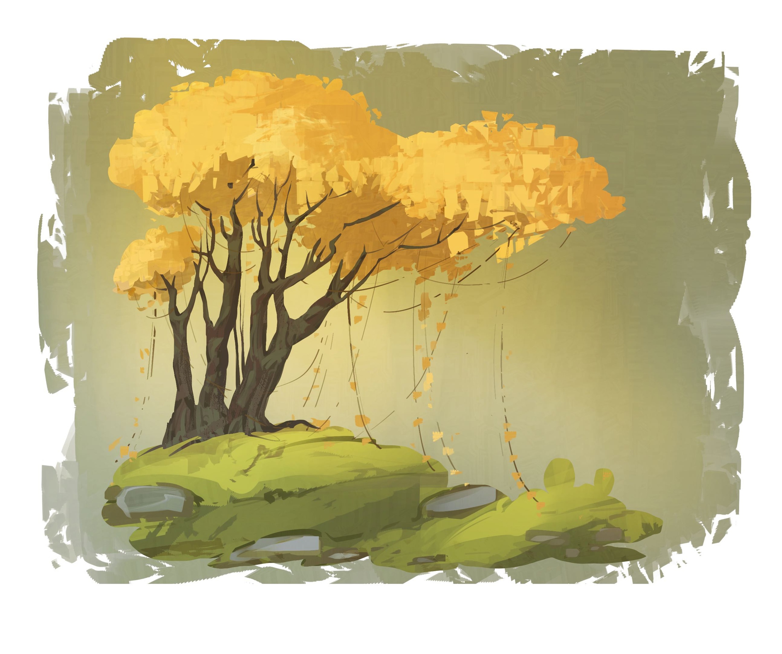 Практика-скетчи, деревья-растения