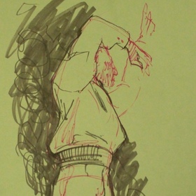 Серия зарисовок маркером