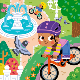 Активный отдых и спорт. Для проекта именных детских книг.