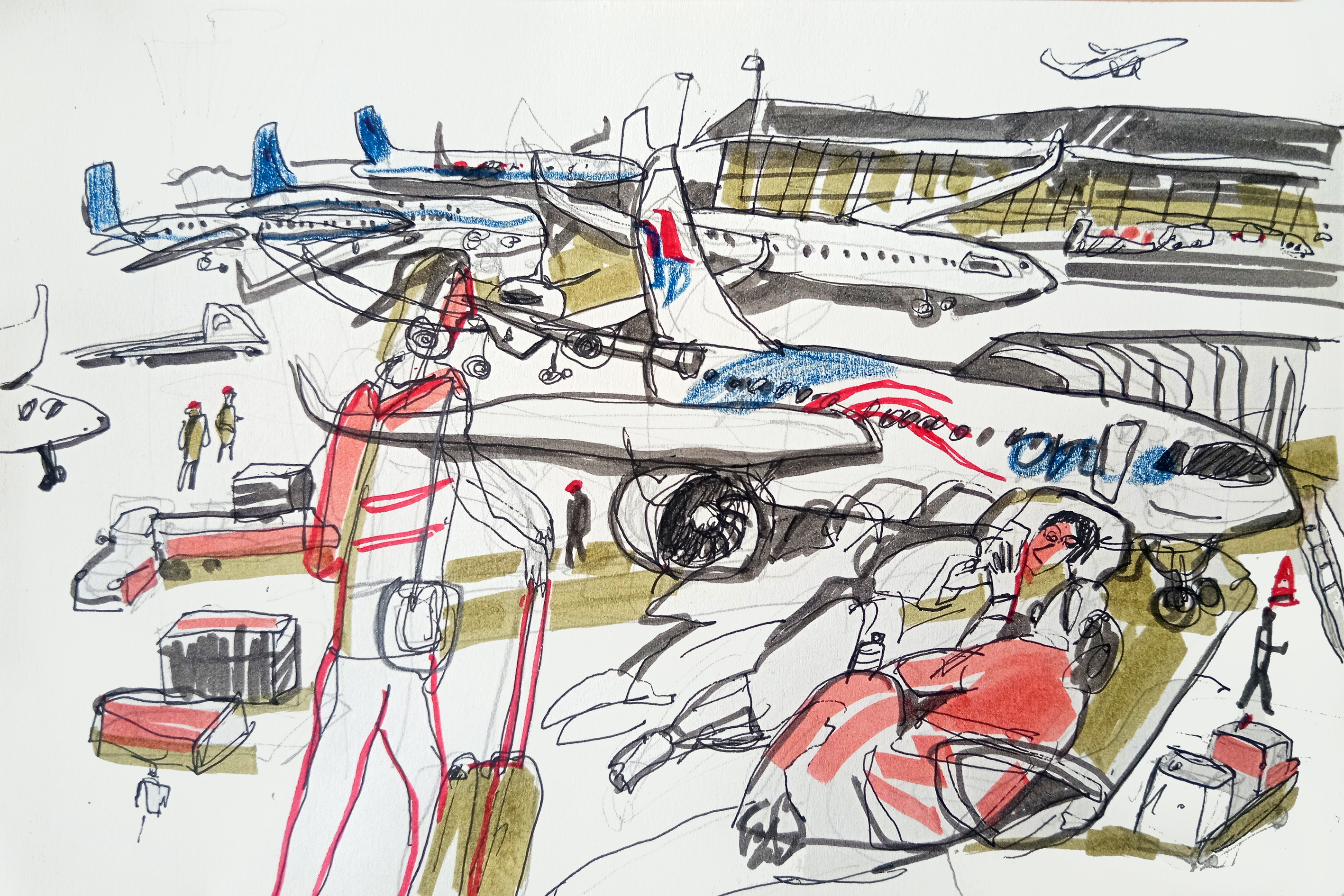 Аэропорт, скетчи в зале ожиданий