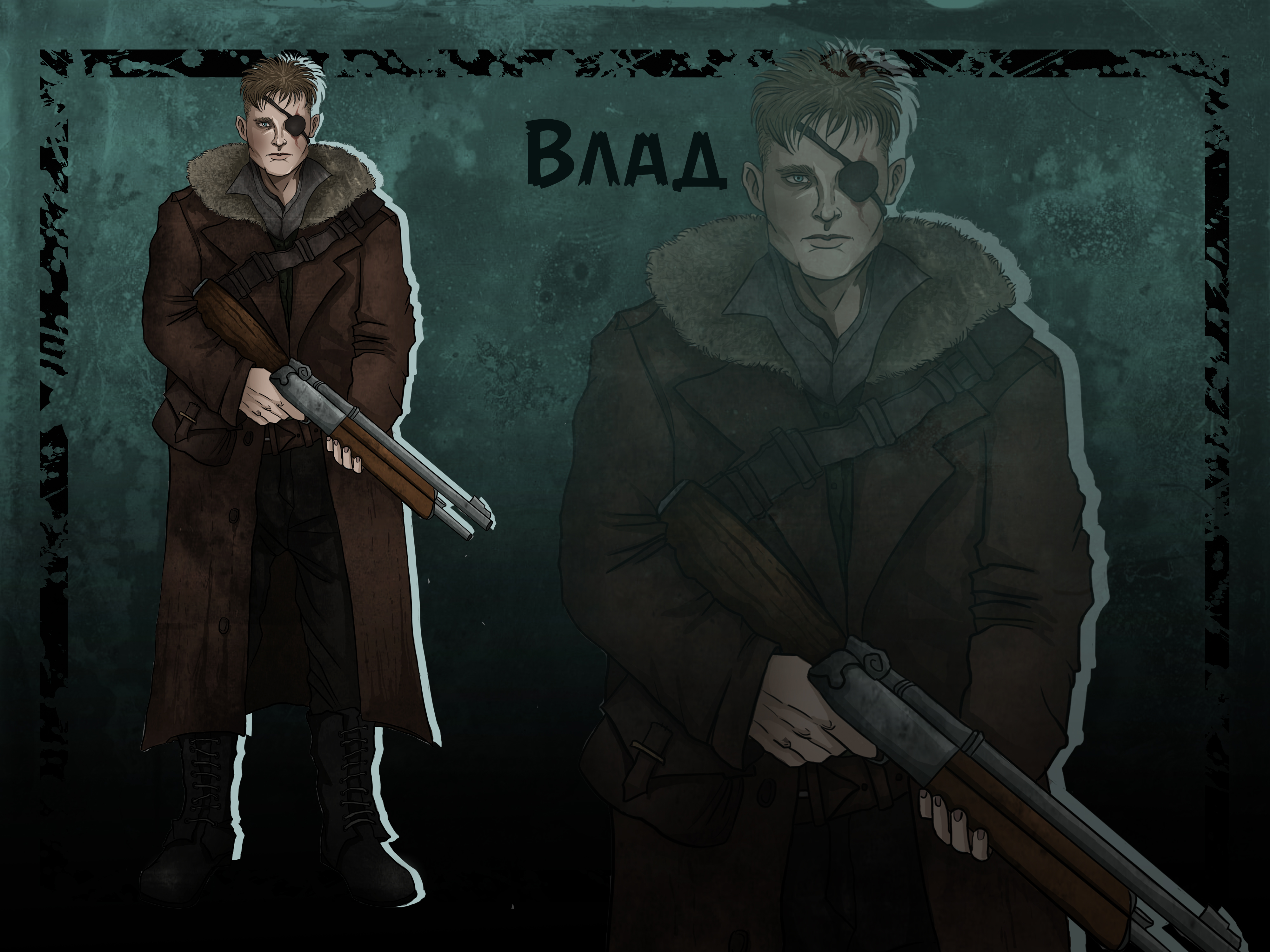 Фоны и персонажи для визуальной новеллы