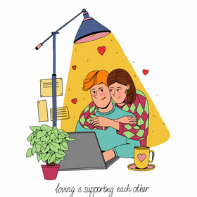 Открытки иллюстрации про любовь на 14 февраля 