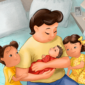 Иллюстрация к стихам. Радость.