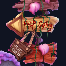 Концепт арт деревянного указателя