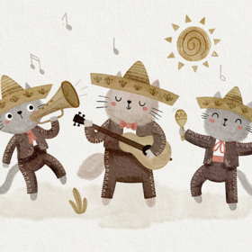 Серия иллюстраций для открыток