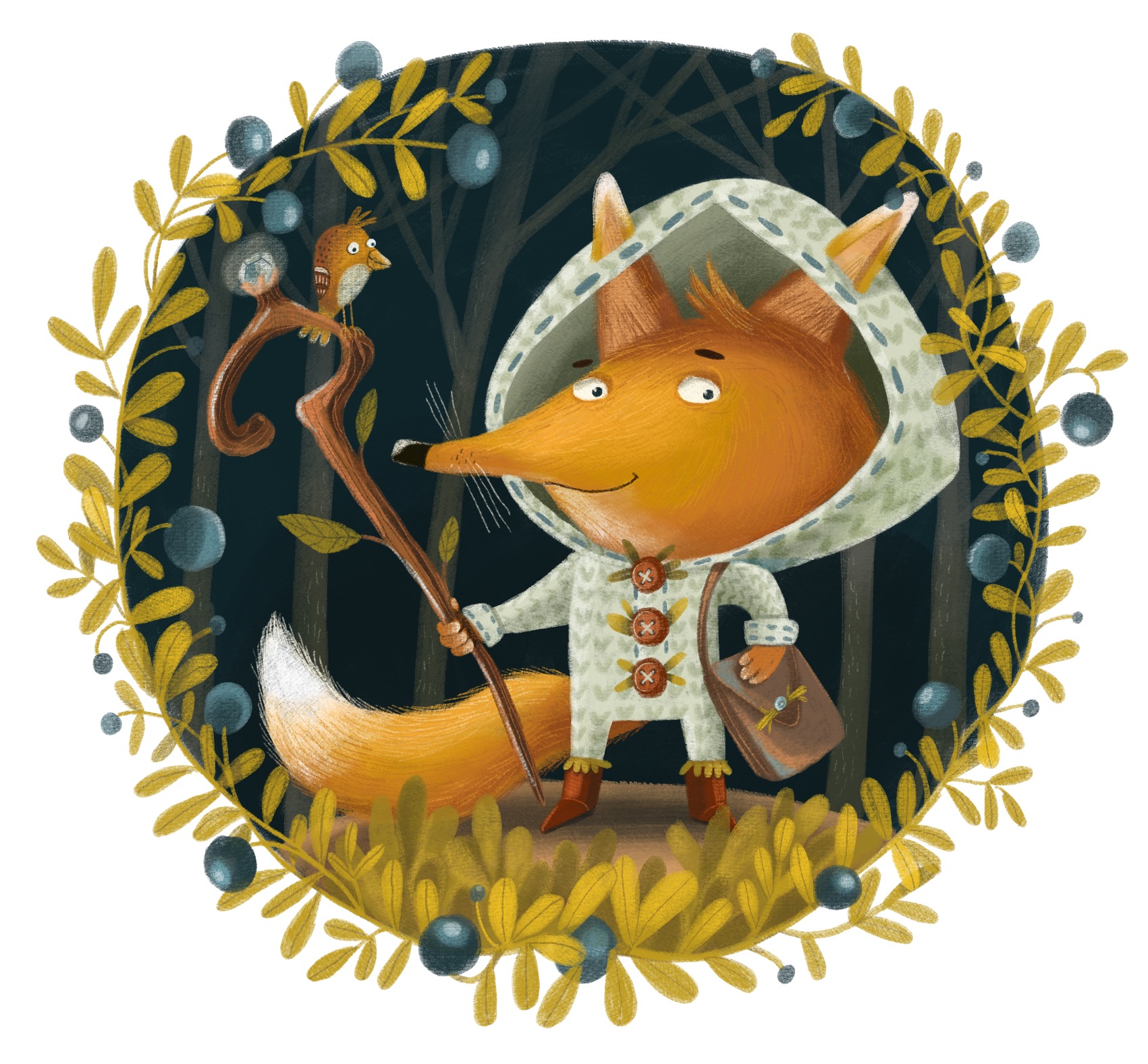 Серия иллюстраций для календаря- Волшебный лес