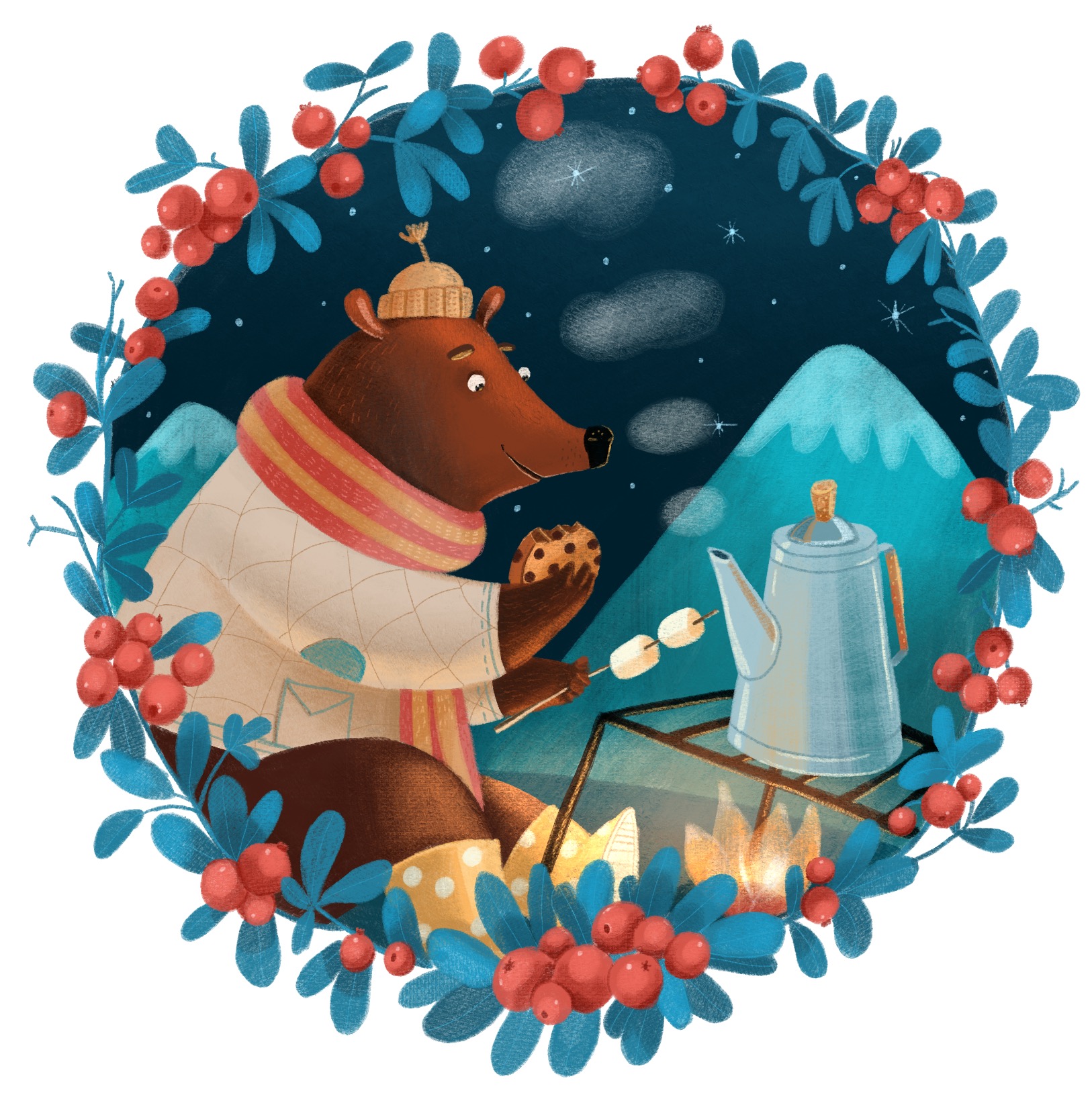 Серия иллюстраций для календаря- Волшебный лес