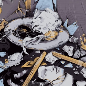 Переложение мифа о Нарциссе/книжная иллюстрация