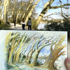 Пленэрные наброски в Лионе 