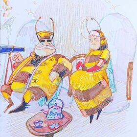 Иллюстрации, выполненные традиционными материалами 