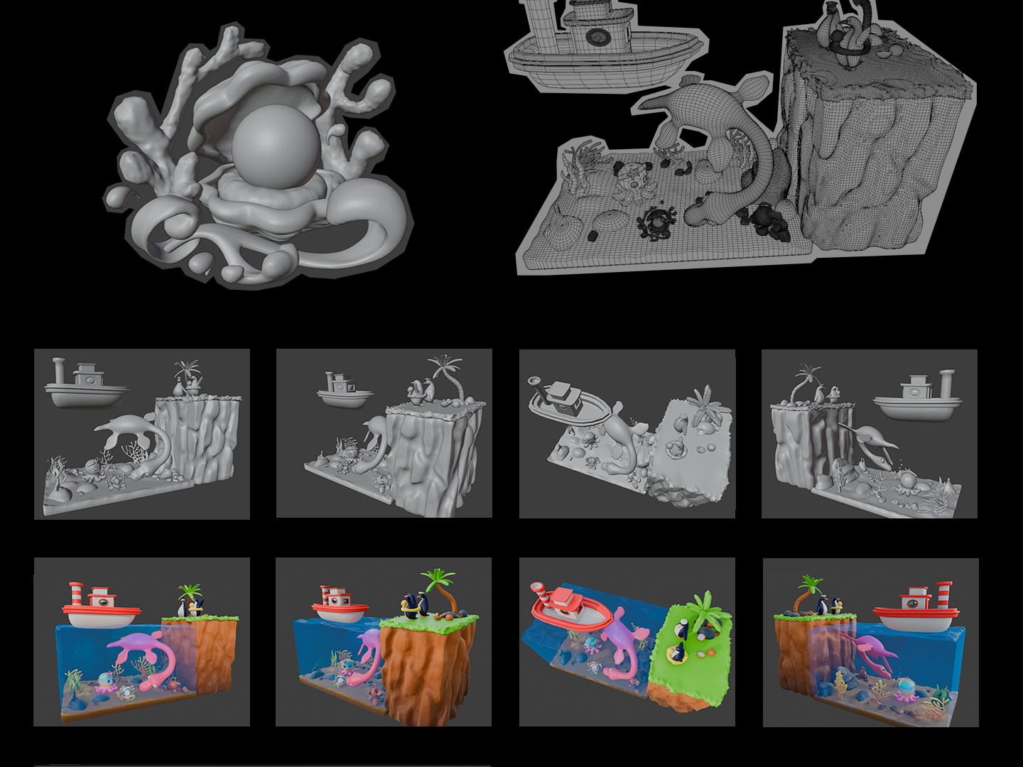 3D-иллюстрация "Аквариум"