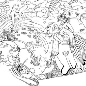 Раскраска про русалочку