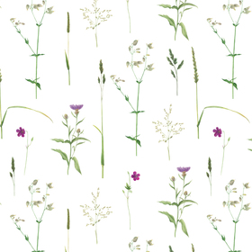 Бесшовный паттерн "Травы"