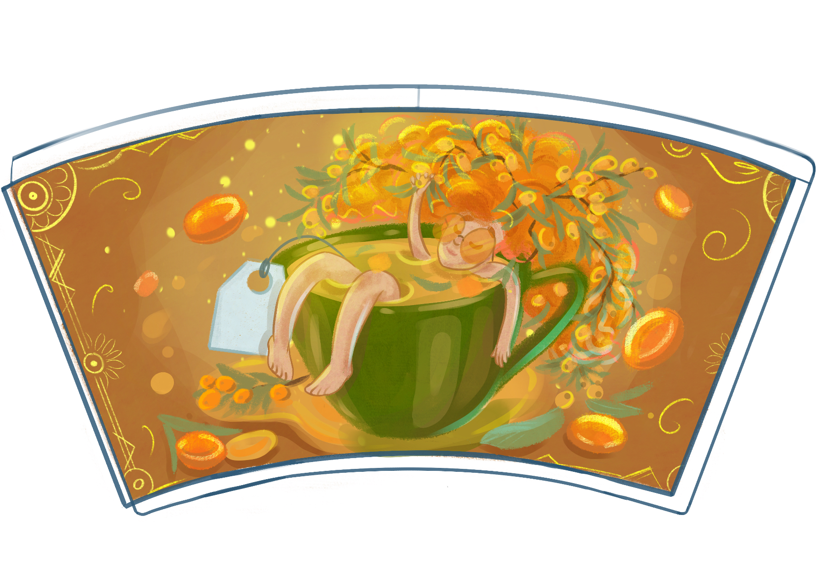 Иллюстрации для кофейных стаканчиков