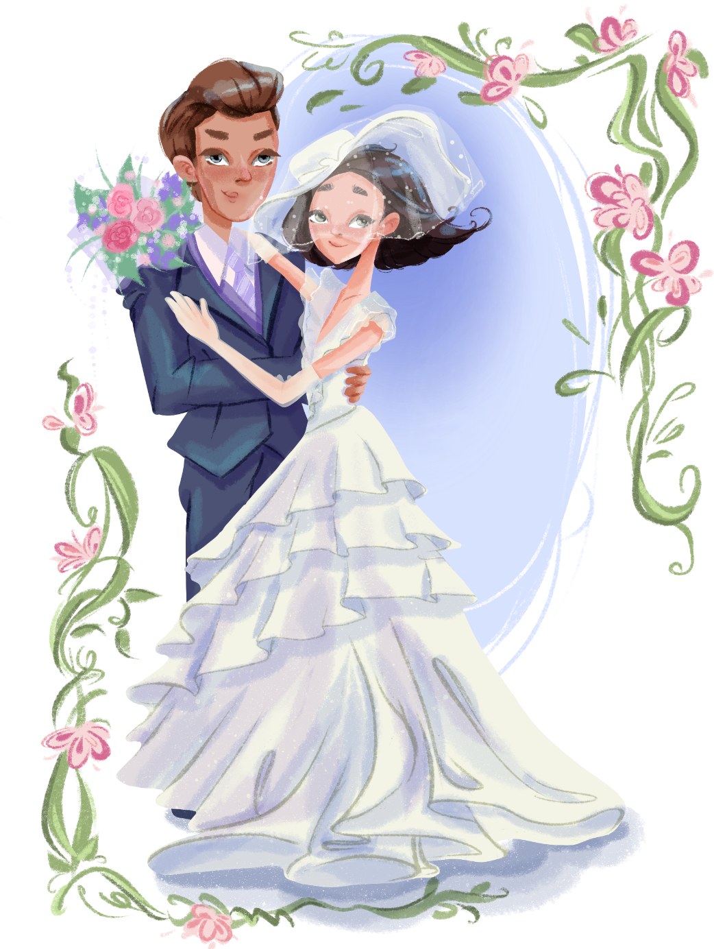 Парочки на свадьбе