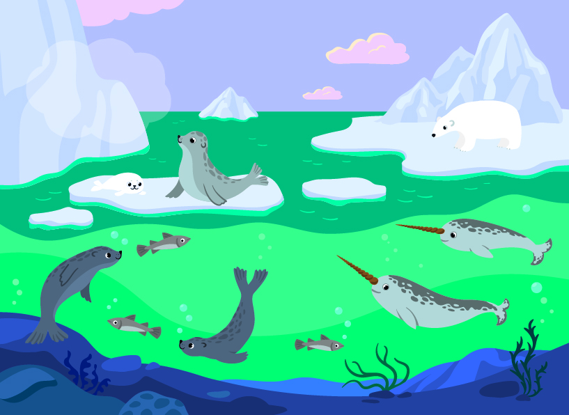 Стикербук "Я изучаю подводный мир" для издательства Я могу