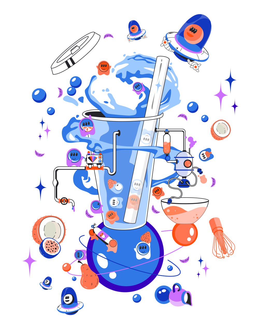 Иллюстрация для кафе ИЗИ