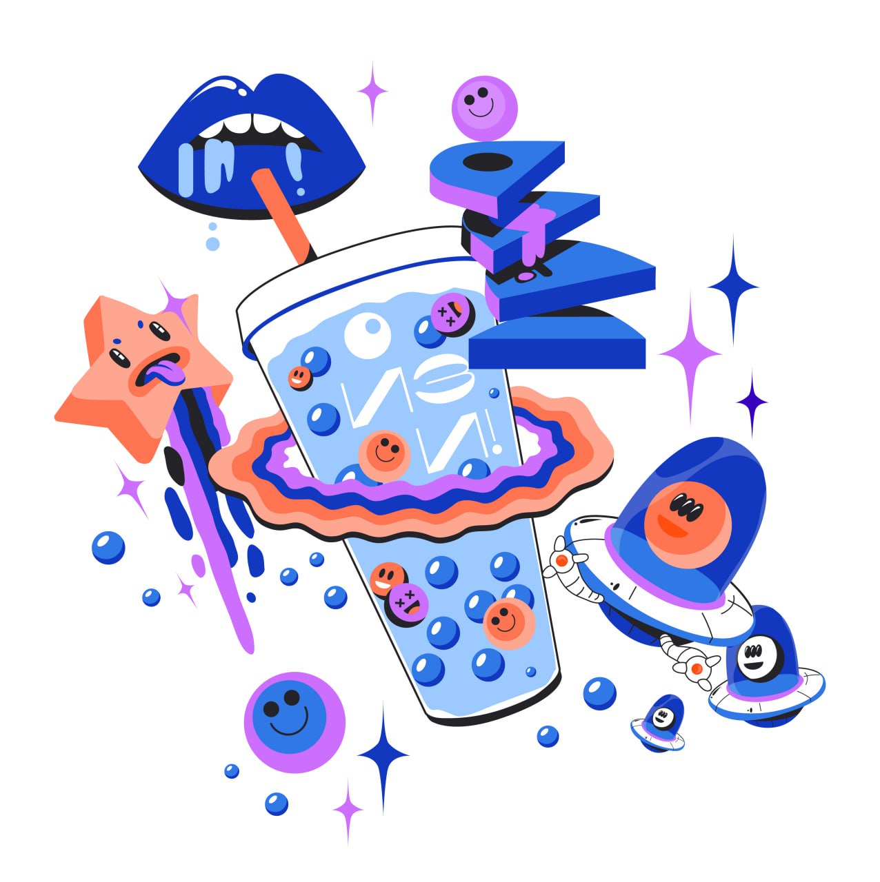 Иллюстрация для кафе ИЗИ