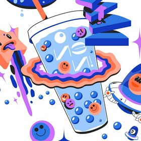 Иллюстрация для кафе ИЗИ