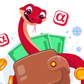 Набор стикеров змей для АльфаСтрахования